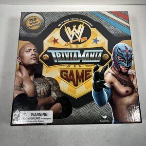WWE TRIVIA MANIA Board Game with 750 Questions Wrestling-Missing one marker-READ